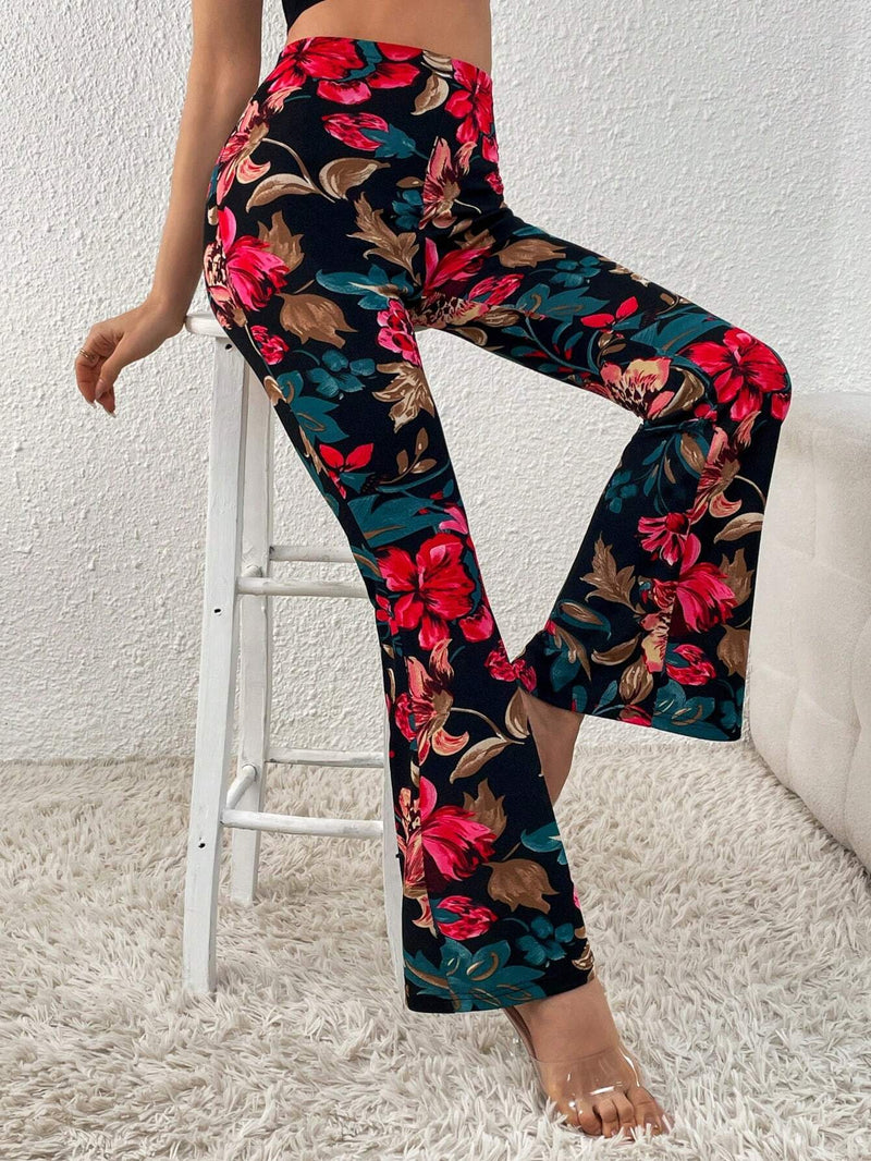 Prive Pantalones acampanados con estampado floral