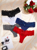 Underwear&sleepwear basics 5 paquetes de lenceria de encaje con contrastes y bragas