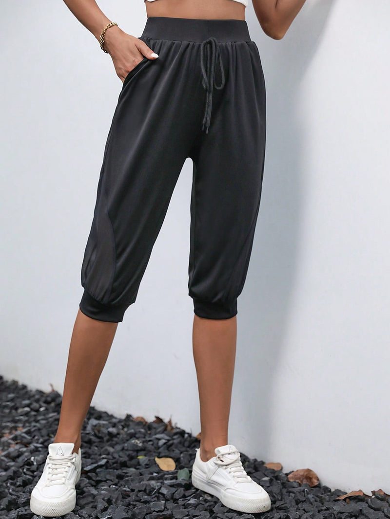 Pantalones de Mujer Bolsillo Nudo Liso Casual