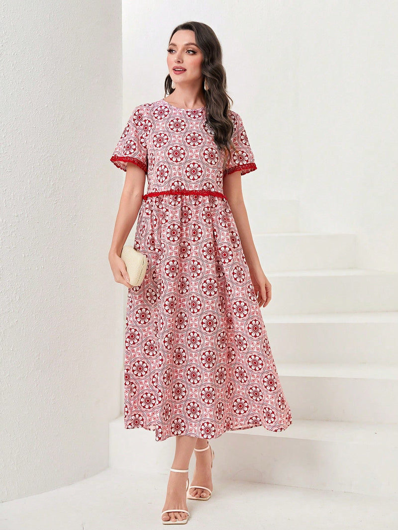 Mulvari Vestido smock con estampado floral