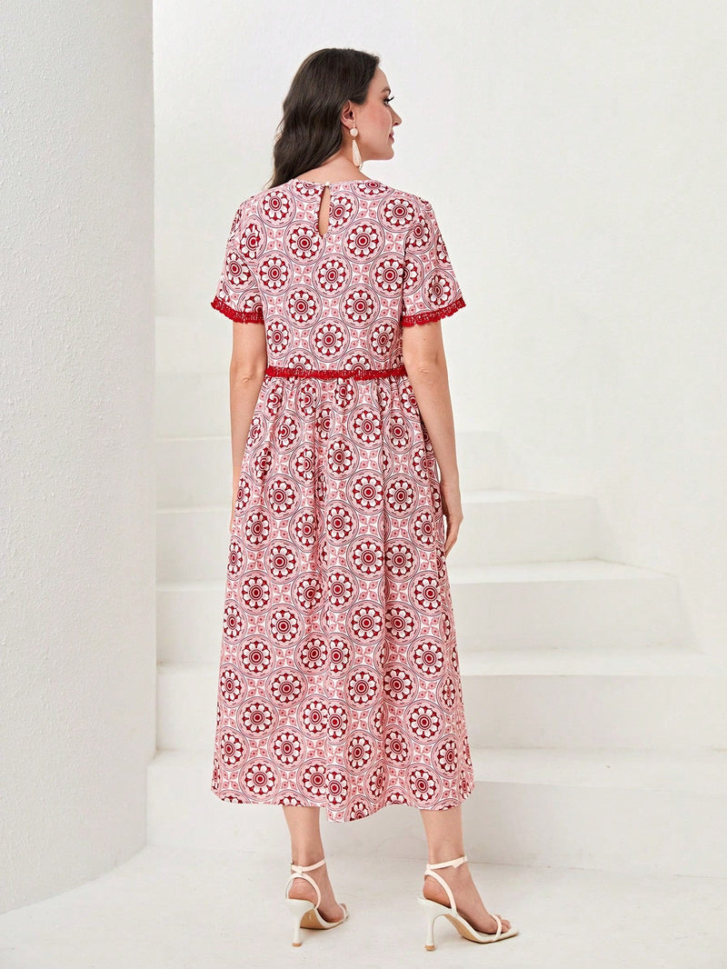 Mulvari Vestido smock con estampado floral