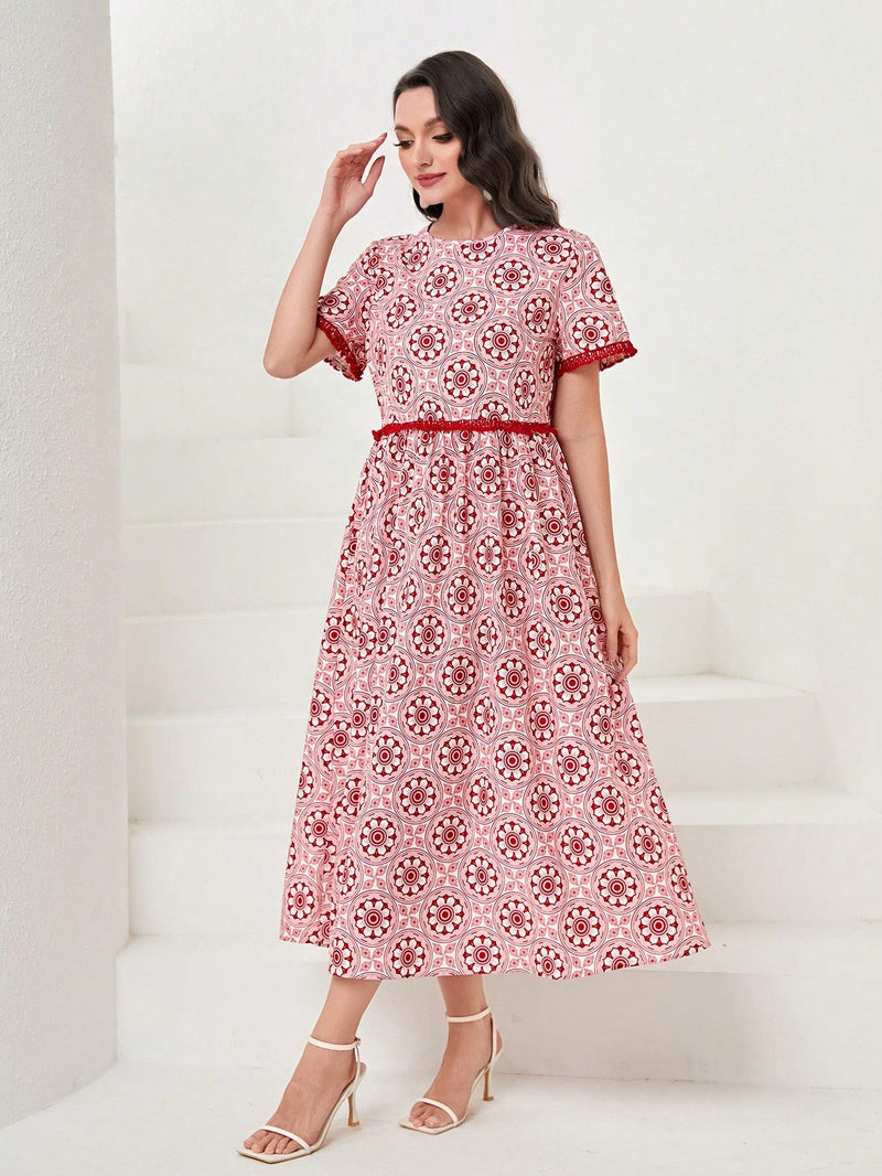 Mulvari Vestido smock con estampado floral