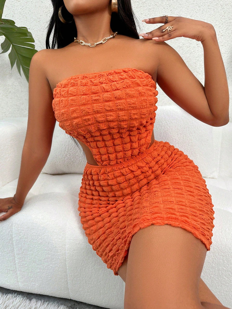 SXY Vestido ajustado tubo de cintura con abertura