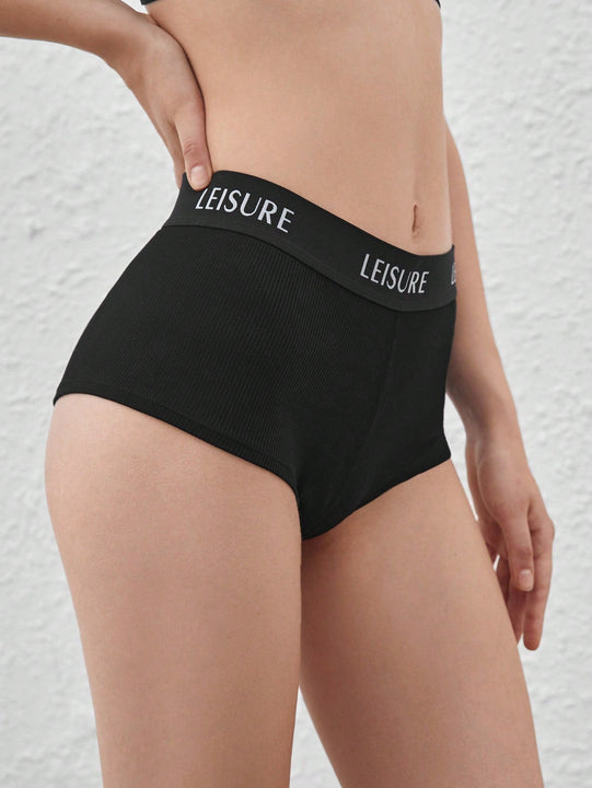 Leisure Conjunto De Lenceria Negra De Sujetador Y Short Para Chica