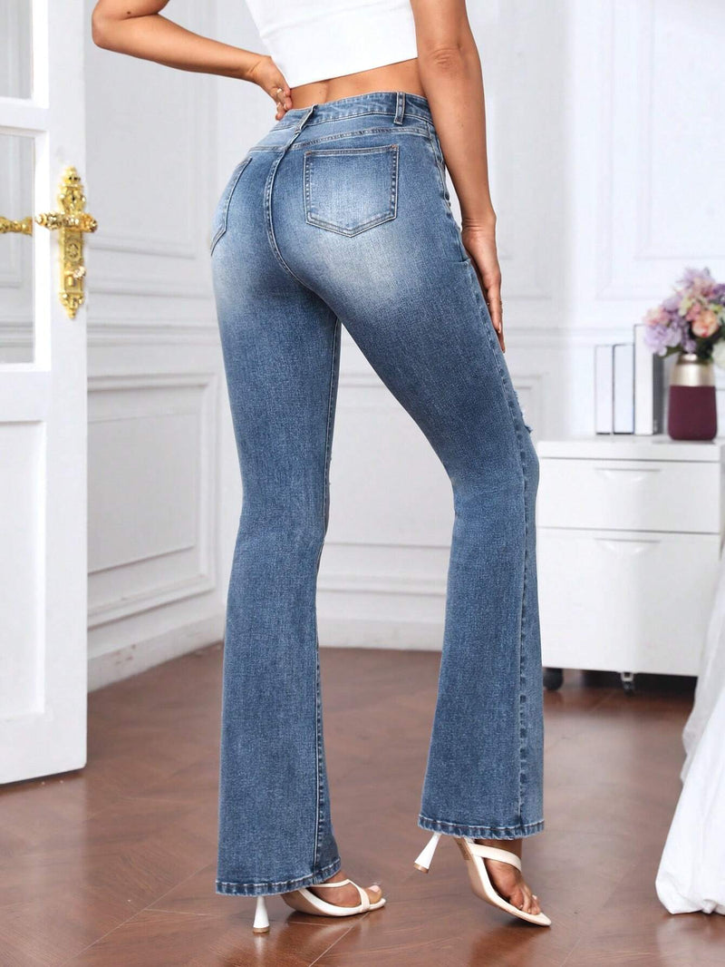 Prive Jeans de pierna amplia desgarro