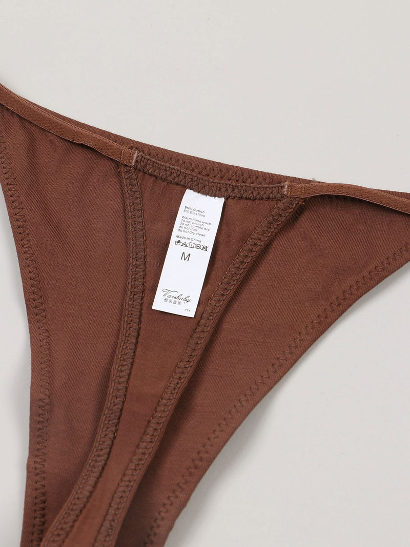 Tanga sexy para mujer, suave y comoda con impresion de letras finas, ideal para uso diario