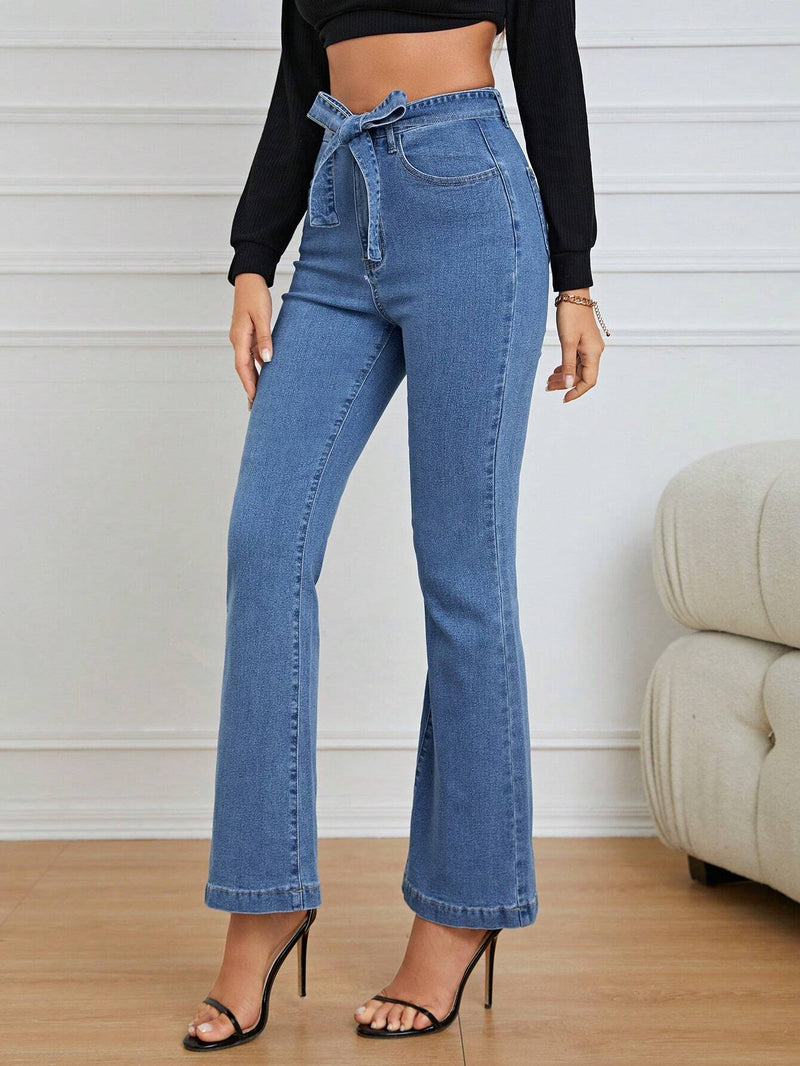 Prive Jeans de pierna recta de talle alto