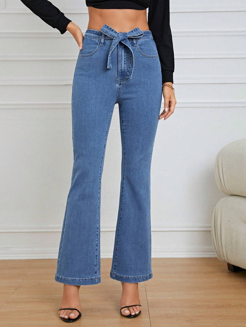 Prive Jeans de pierna recta de talle alto