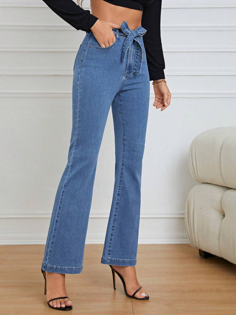 Prive Jeans de pierna recta de talle alto