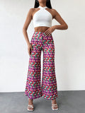 Pantalones de pierna ancha con estampado