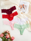 Underwear&sleepwear basics 5 paquetes de lenceria de encaje con contrastes y bragas