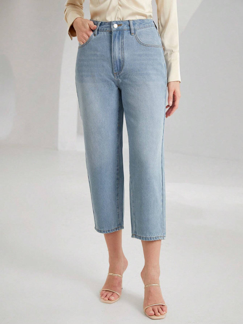 Prive Jeans de talle alto crop