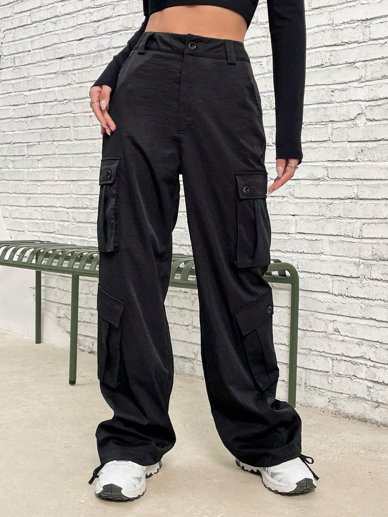 X Galloways Pantalones cargo con bolsillo lateral con solapa