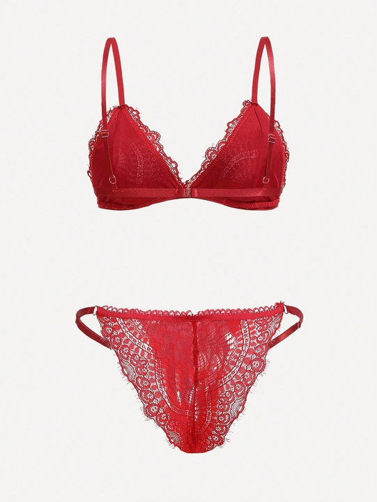 Set de lenceria con encaje floral