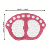 1 alfombra de baño con memoria de huella de perro - Suave, antideslizante, absorbente, lavable a máquina, para baño, accesorios de baño, diseño divertido, accesorios para perros