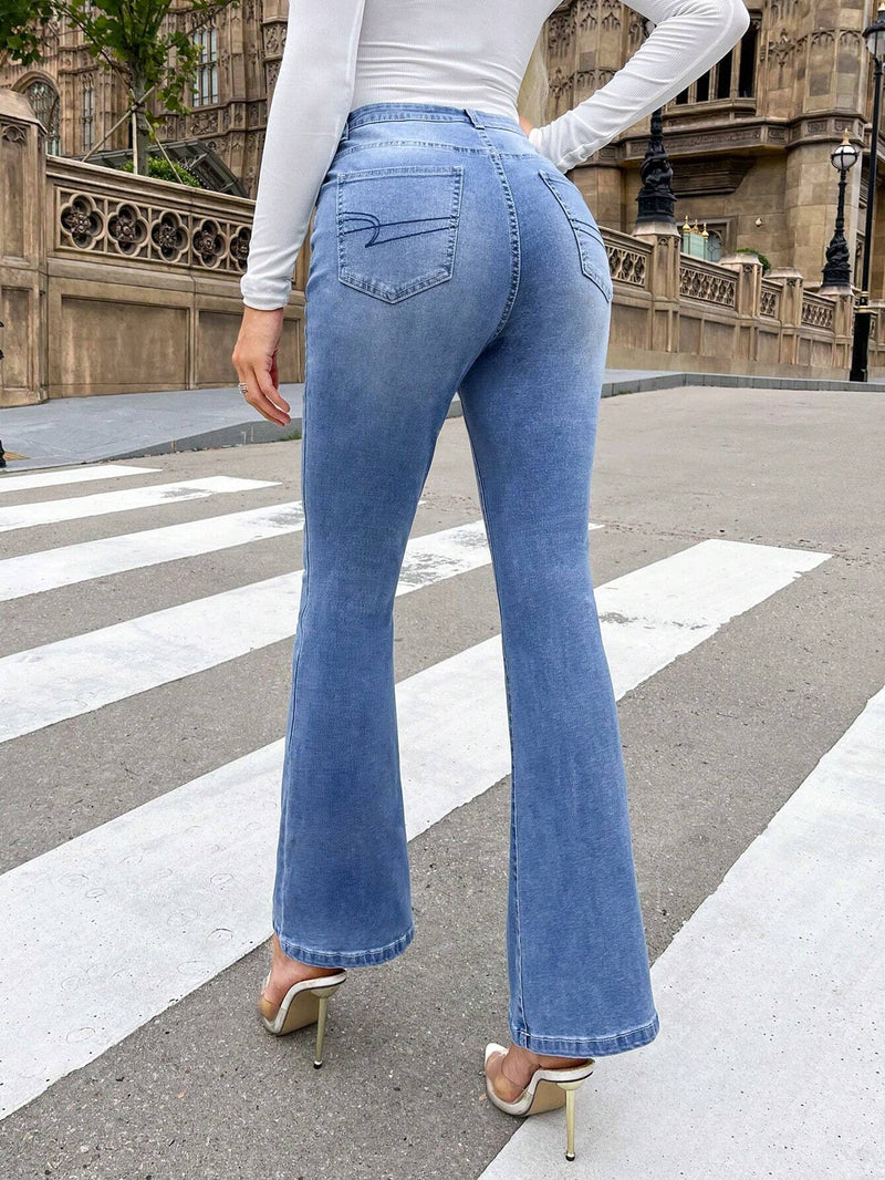 Frenchy Jeans de pierna amplia desgarro