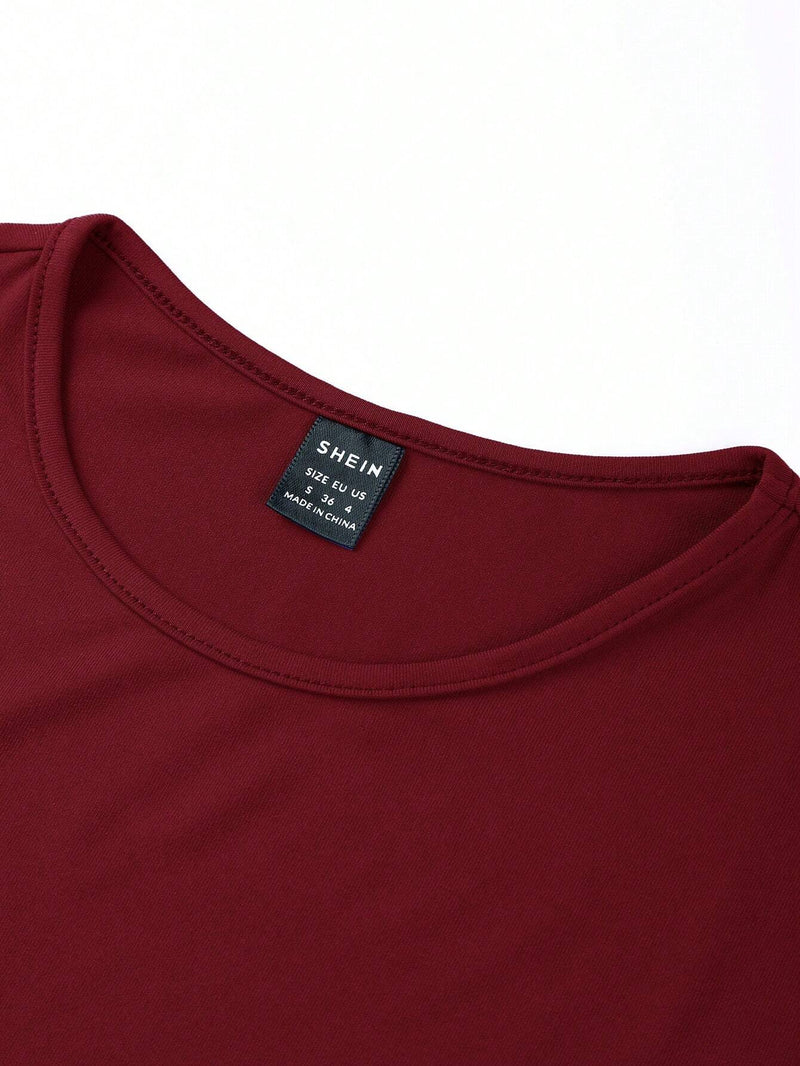 BASICS Camiseta crop unicolor