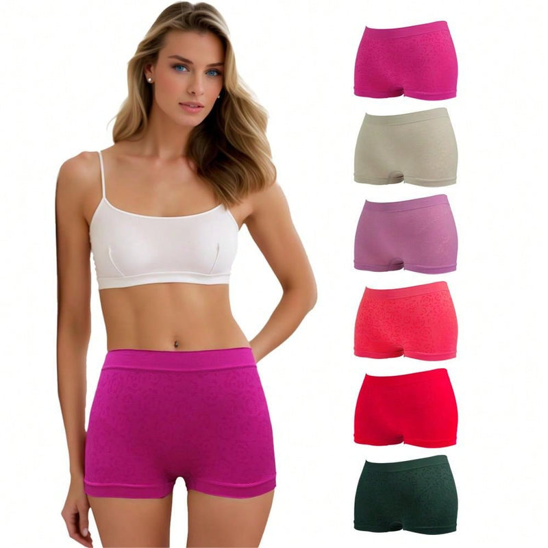 6 Piezas Bragas Suaves Sin Costuras De Cintura Baja Para Mujeres, Comoda Ropa Interior De Mujer