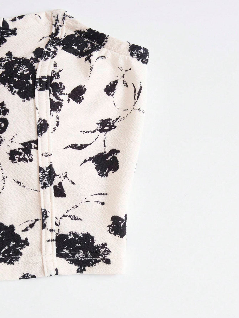 WYWH Top Brasier sin tirantes con estampado floral