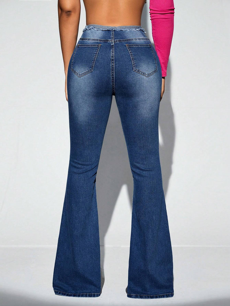 SXY Jeans de pierna amplia efecto bigote