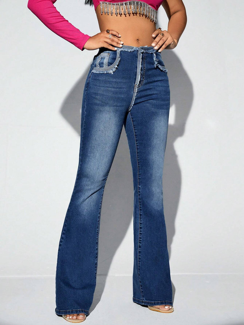 SXY Jeans de pierna amplia efecto bigote