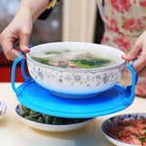 Plato de plástico para microondas 4 en 1 con rejilla de enfriamiento y tapas apilables - Diseño duradero y fácil de limpiar para un calentamiento uniforme, perfecto para pollo y más, artículos esenciales de cocina | Utensilios de cocina vibrantes | Plást