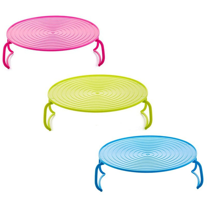 Plato de plástico para microondas 4 en 1 con tapa y rejilla de enfriamiento - Diseño duradero, resistente al calor, apilable para almacenamiento y transporte fáciles, perfecto para cocinar y servir, plato de microondas seguro|Plato apilable|Plástico dura