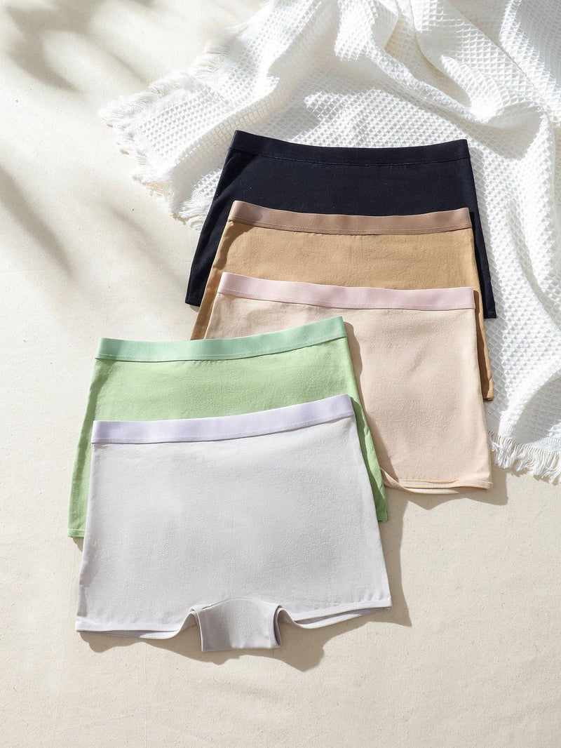 5 piezas Boyshorts unicolor simple