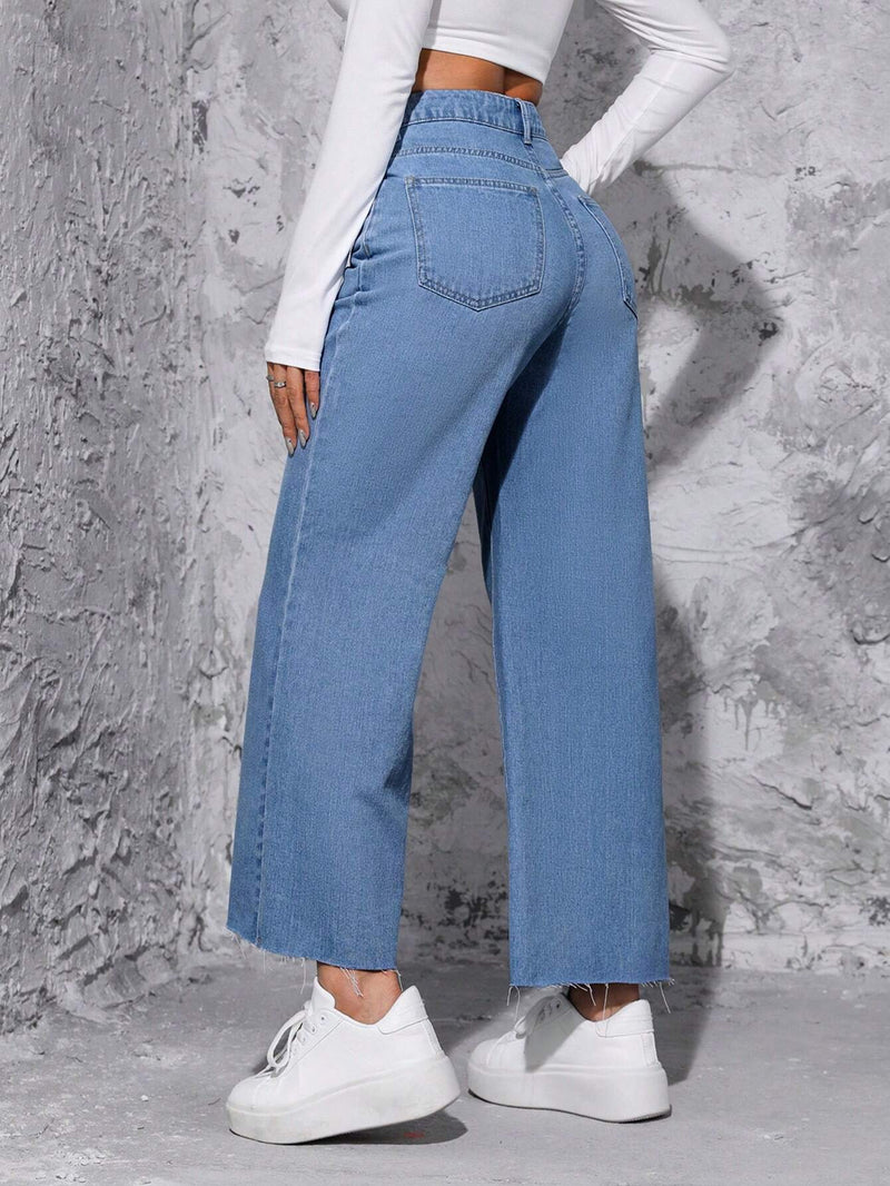 PETITE Jeans de talle alto de pierna ancha