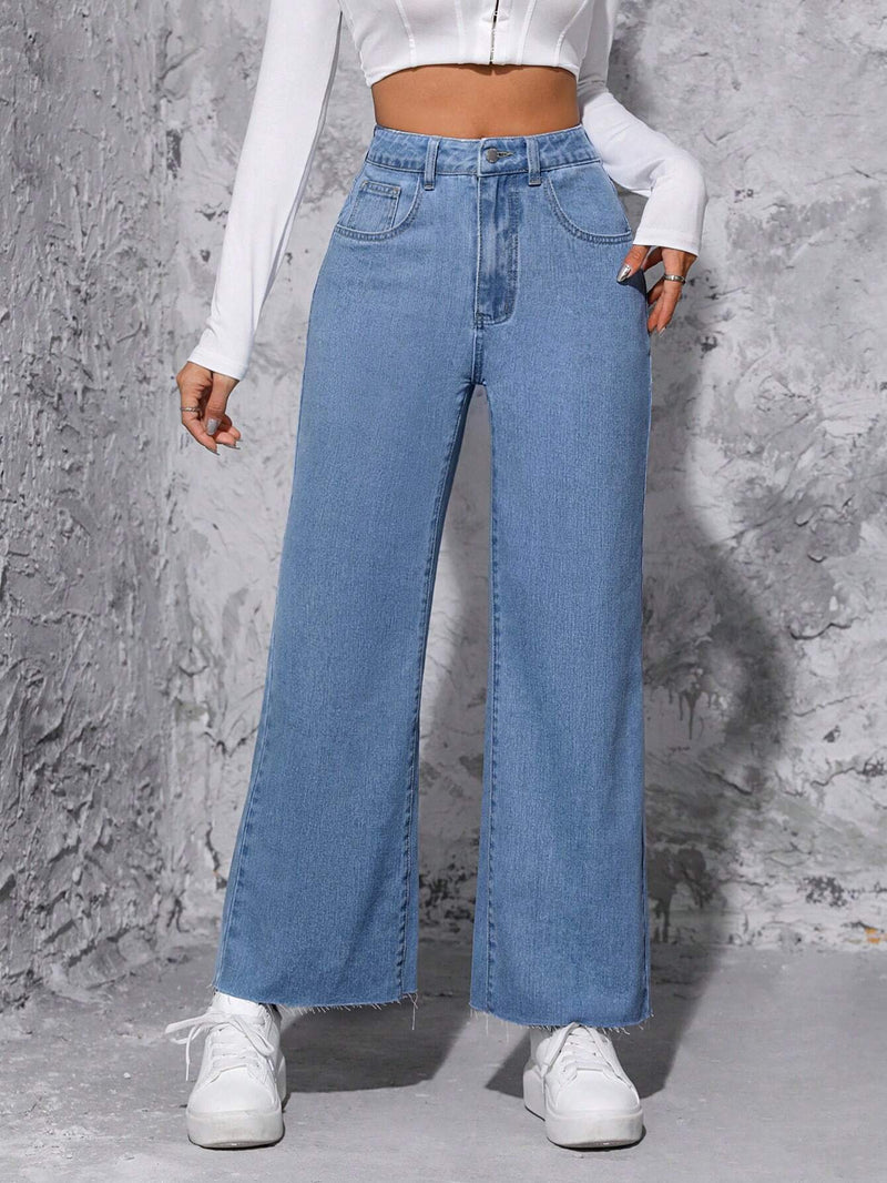 PETITE Jeans de talle alto de pierna ancha