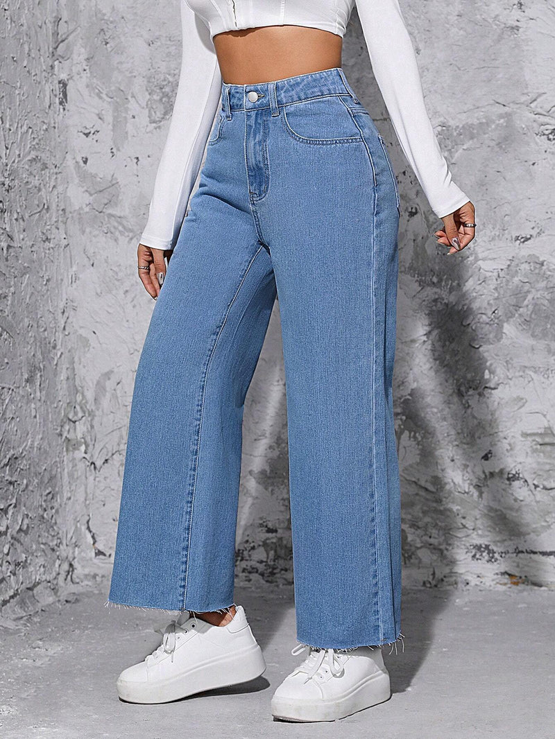 PETITE Jeans de talle alto de pierna ancha