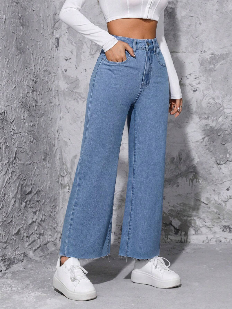 PETITE Jeans de talle alto de pierna ancha