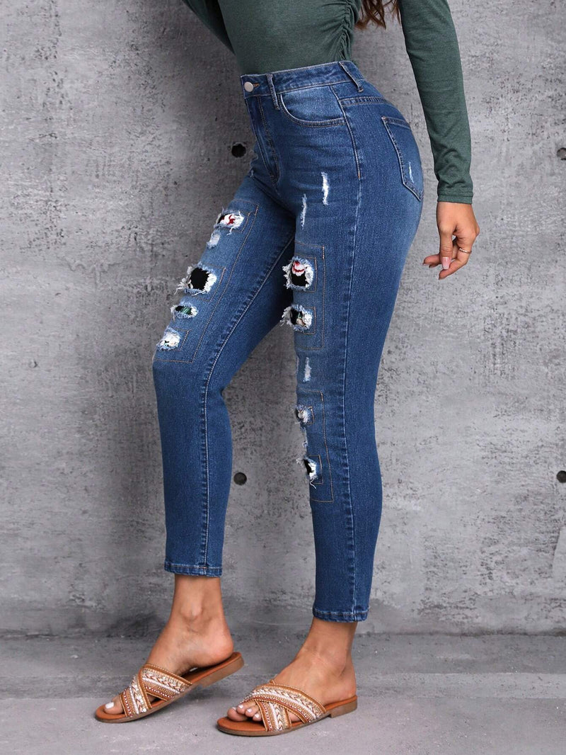 LUNE Jeans ajustados desgarro