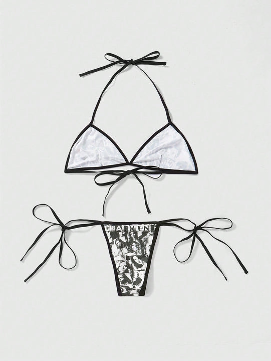 Set de lenceria con estampado de figura