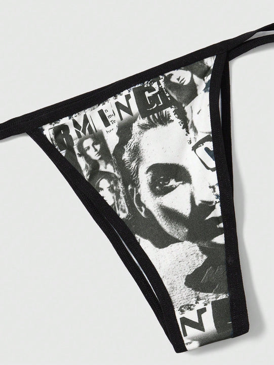 Set de lenceria con estampado de figura