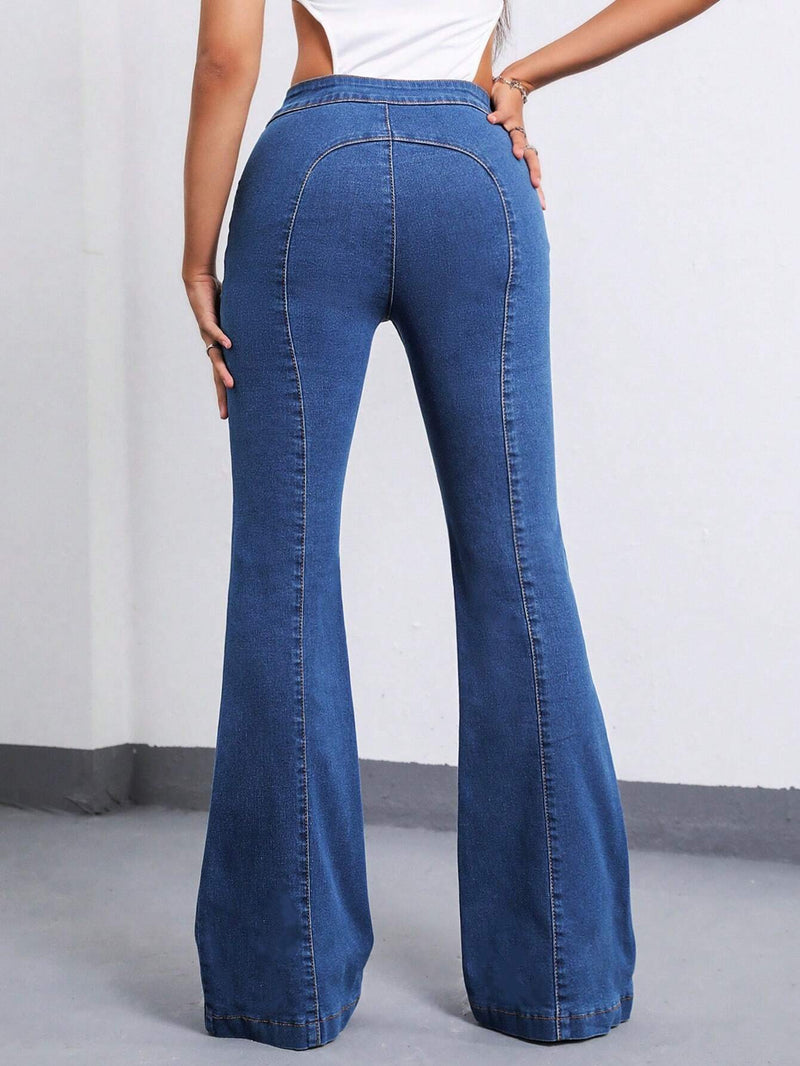 ICON Jeans de pierna amplia bajo crudo