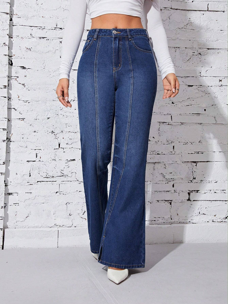 Prive Jeans de pierna amplia de talle alto