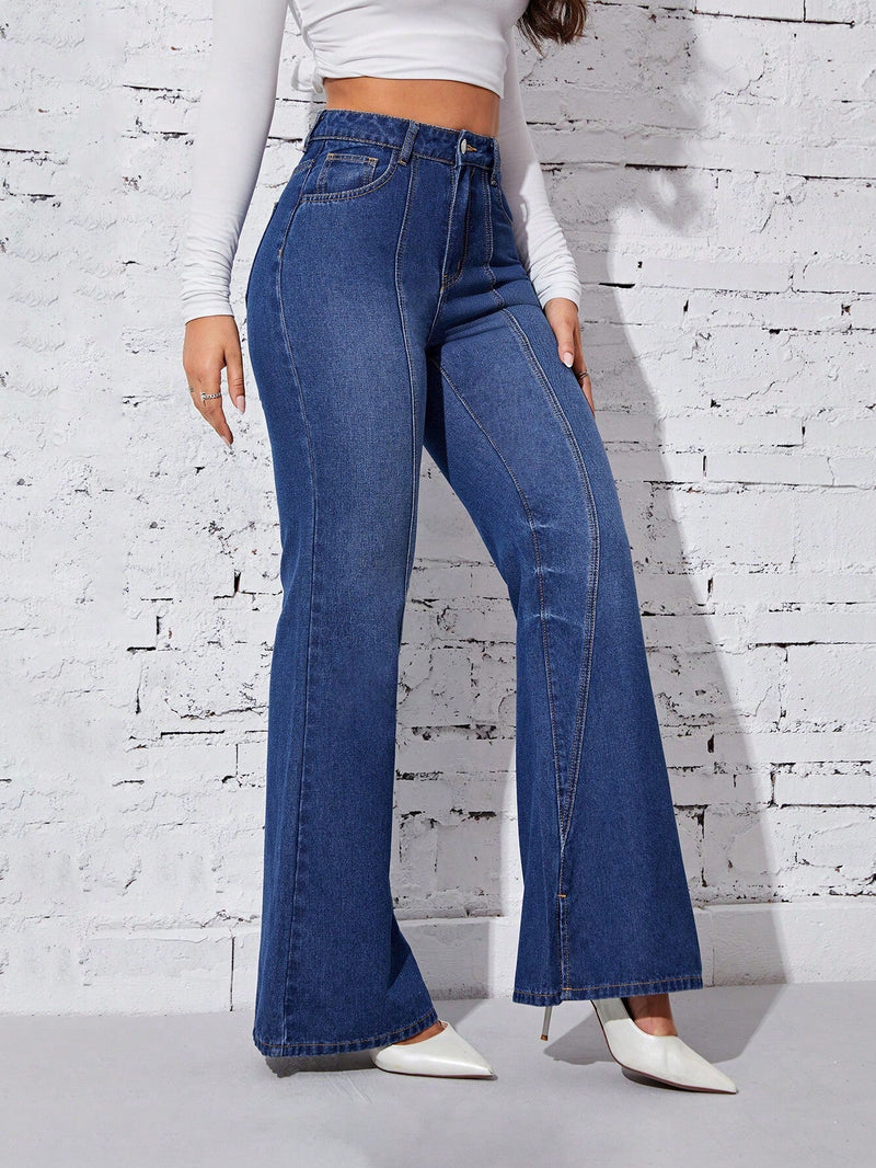 Prive Jeans de pierna amplia de talle alto