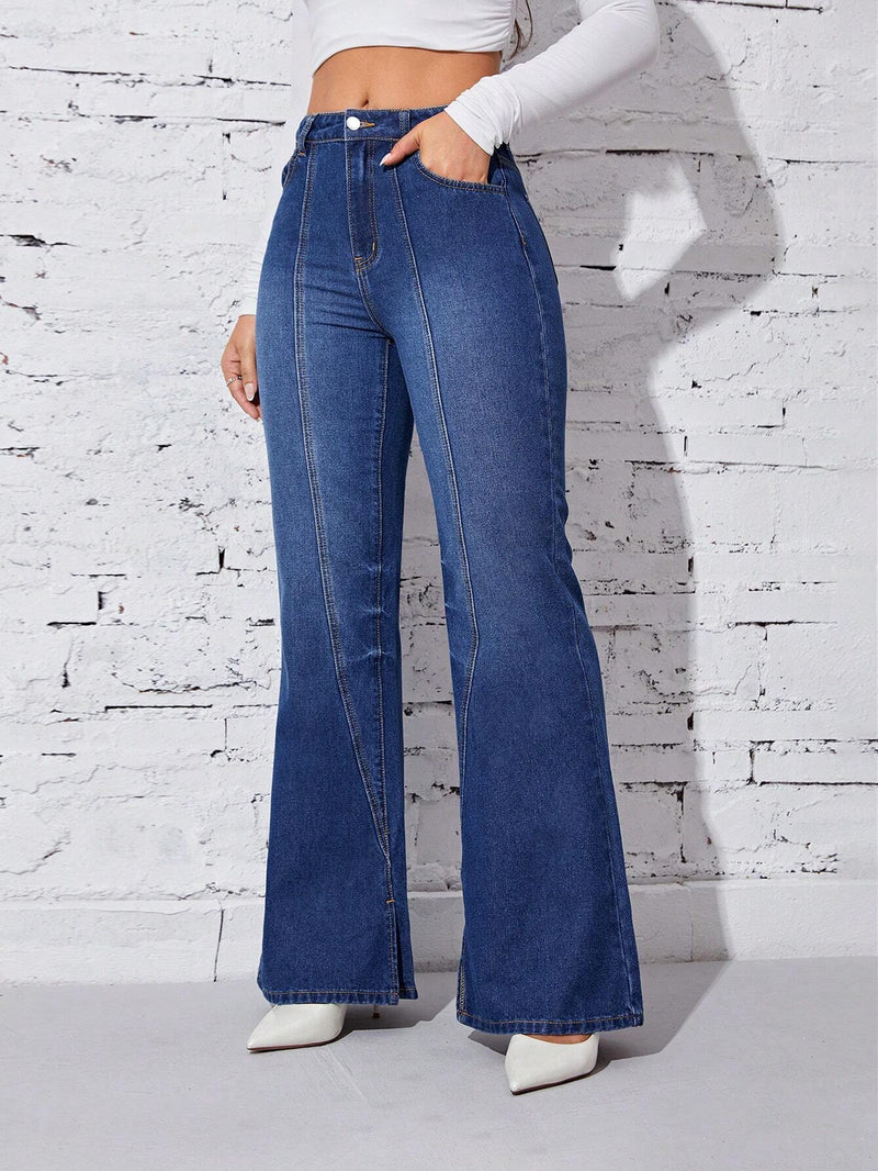 Prive Jeans de pierna amplia de talle alto