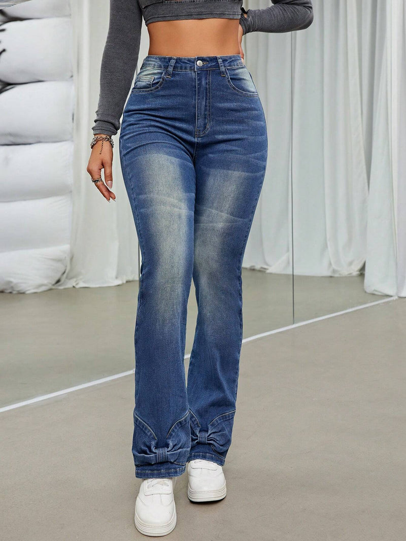 ICON Jeans de pierna amplia de talle alto