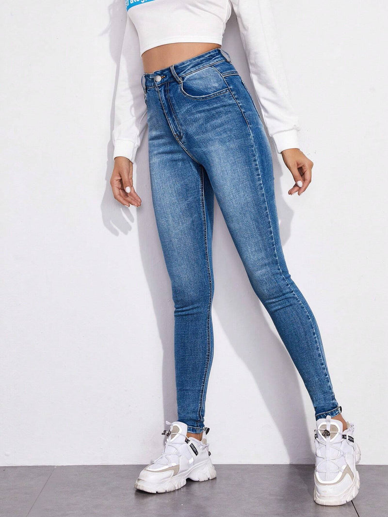 Essnce Jeans ajustados con cremallera