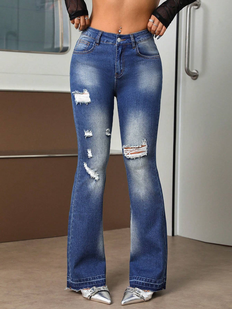 ICON Jeans de pierna amplia desgarro