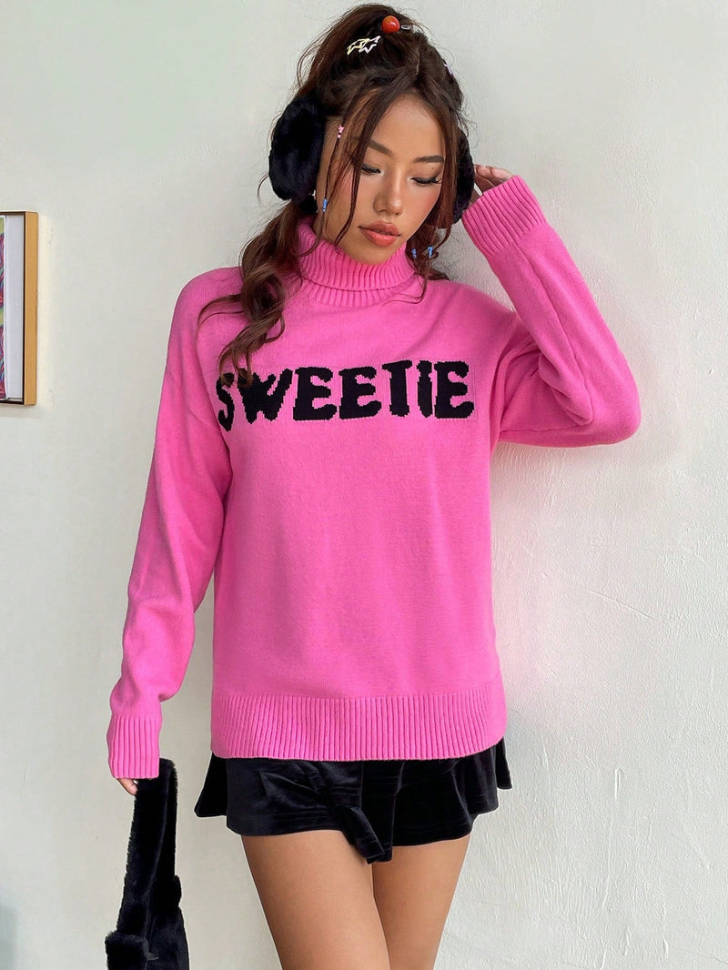 EZwear Sueter Para Mujer Con Patron De Letras