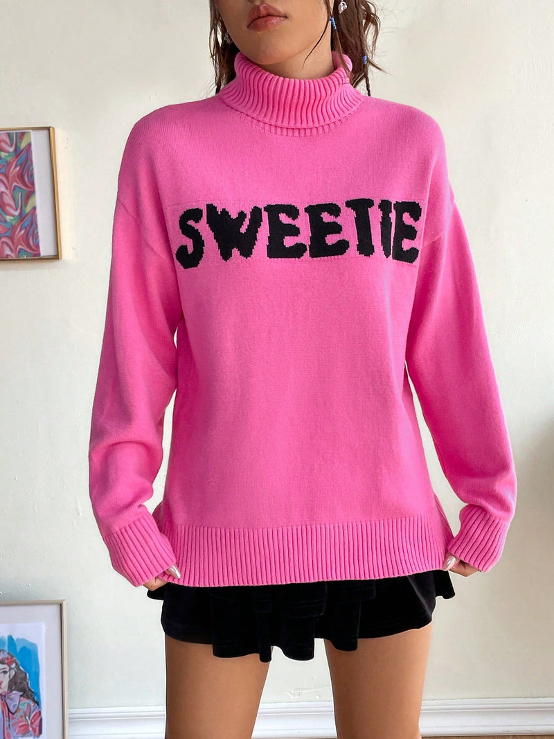 EZwear Sueter Para Mujer Con Patron De Letras