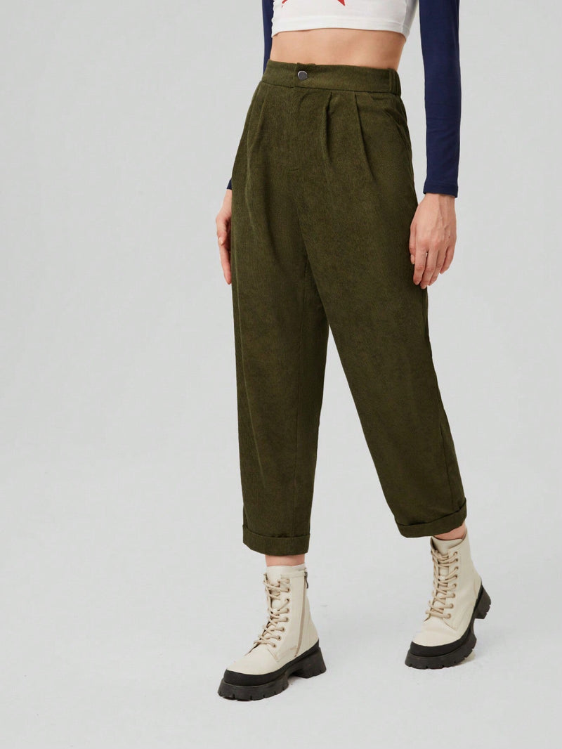 Forever 21 Pantalones Largos De Color Solido Para Mujer