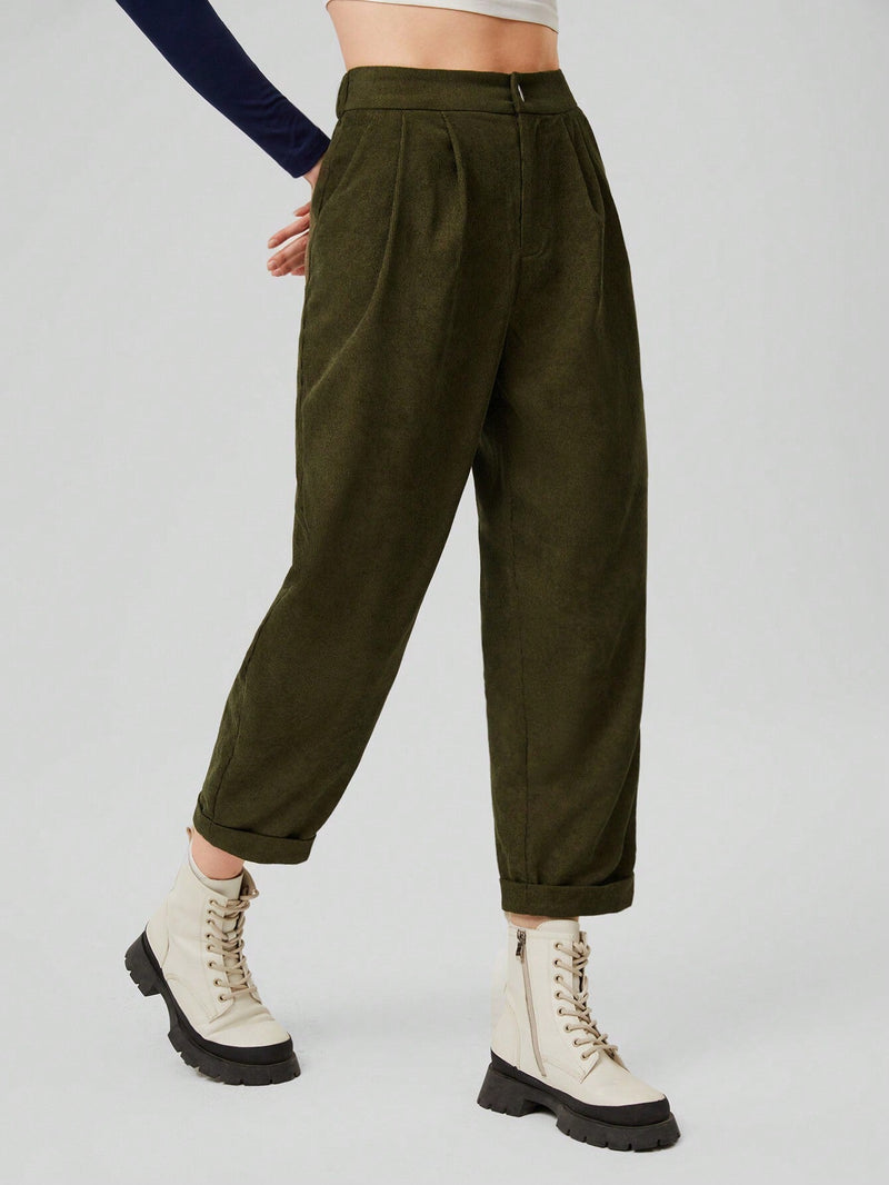 Forever 21 Pantalones Largos De Color Solido Para Mujer