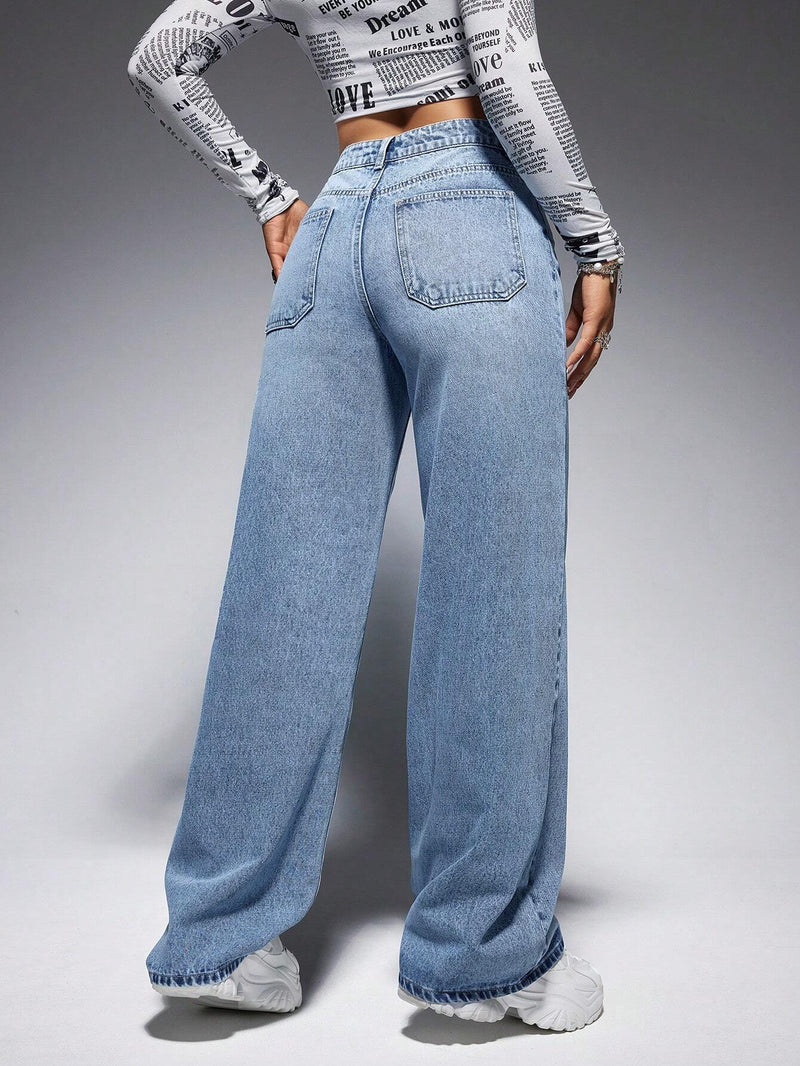 EZwear Jeans de pierna ancha