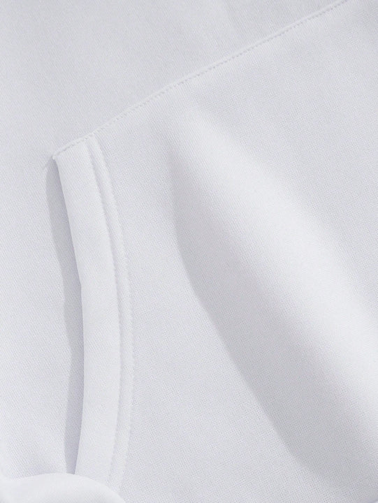 Cottnline sudadera con capucha de algodon con bolsillo canguro, hombros caidos y cordon ajustable