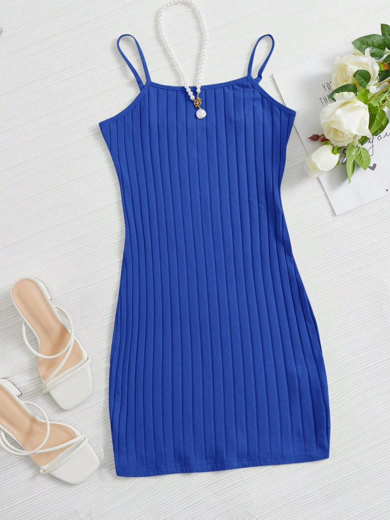 EZwear Vestido ajustado tejido de canale