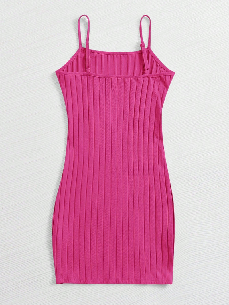 EZwear Vestido ajustado tejido de canale